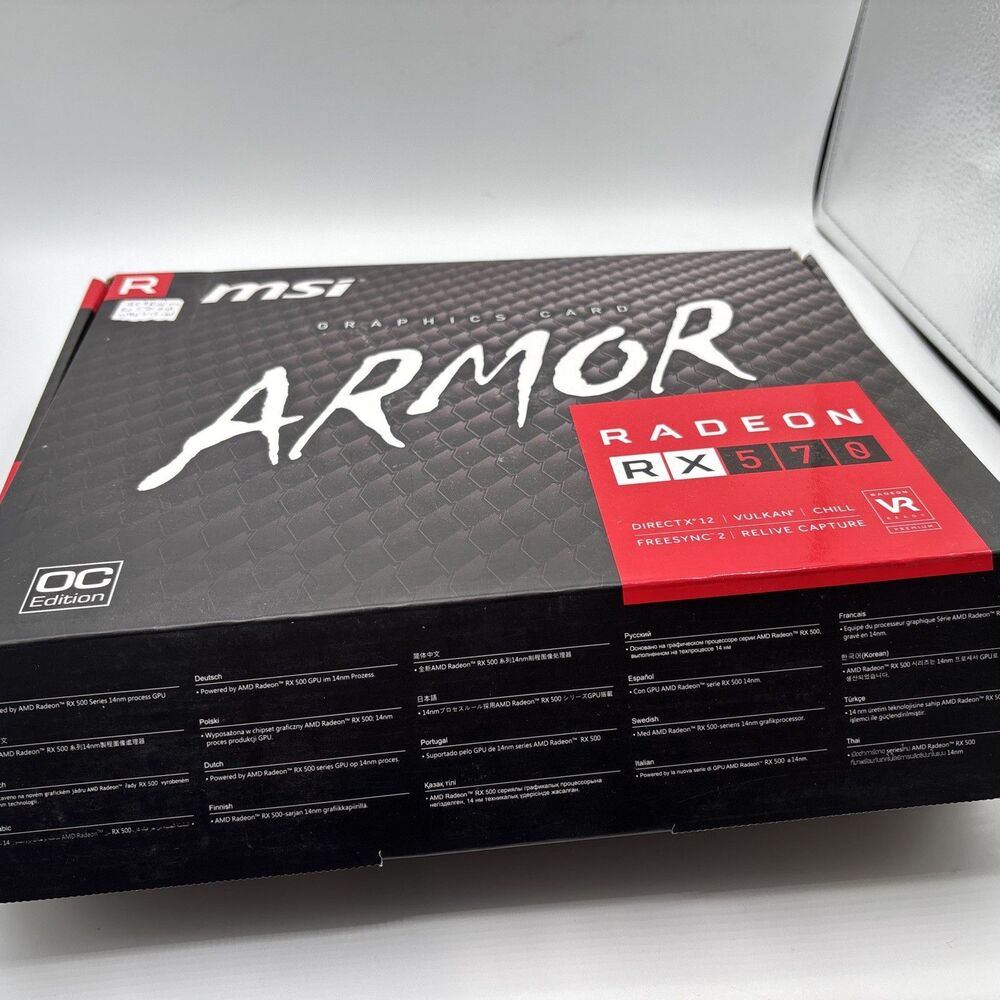 MSI Radeon RX 570 4GB Graphic Cards (RX 570 ARMOR 4G OC) Preowned Works